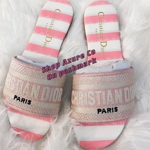 Pink Christian Dior Slides